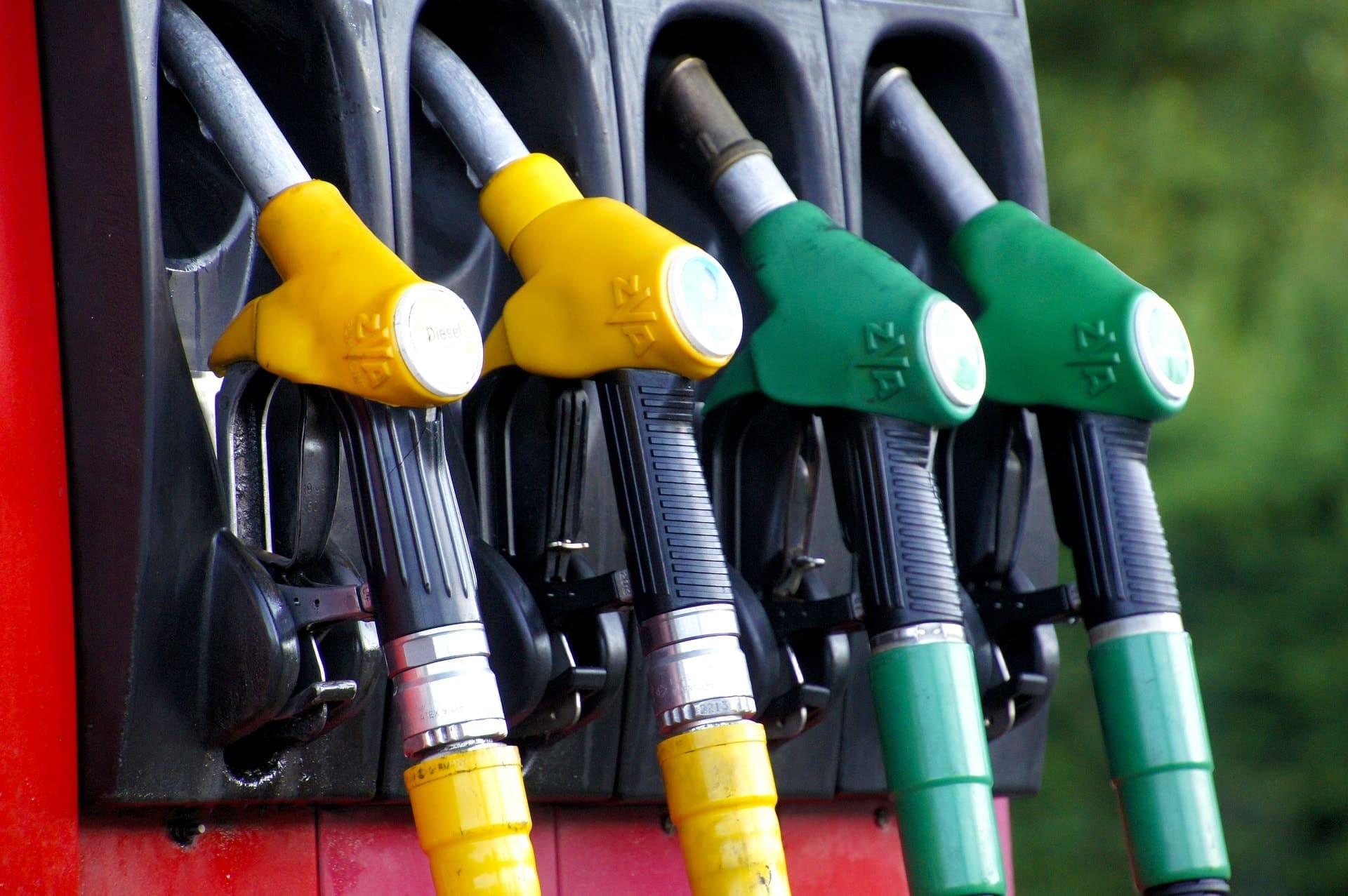 Gas pump with four handles