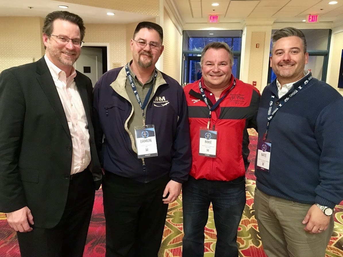 Left to right: Vice President Joel English, Damon Cook, Vice President Mike Busjahn and Nate Wade.